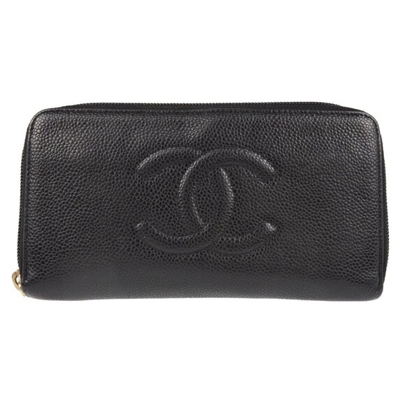 Chanel Black Calfskin Zip Around Long Wallet XX40565 - Picture 1 of 8